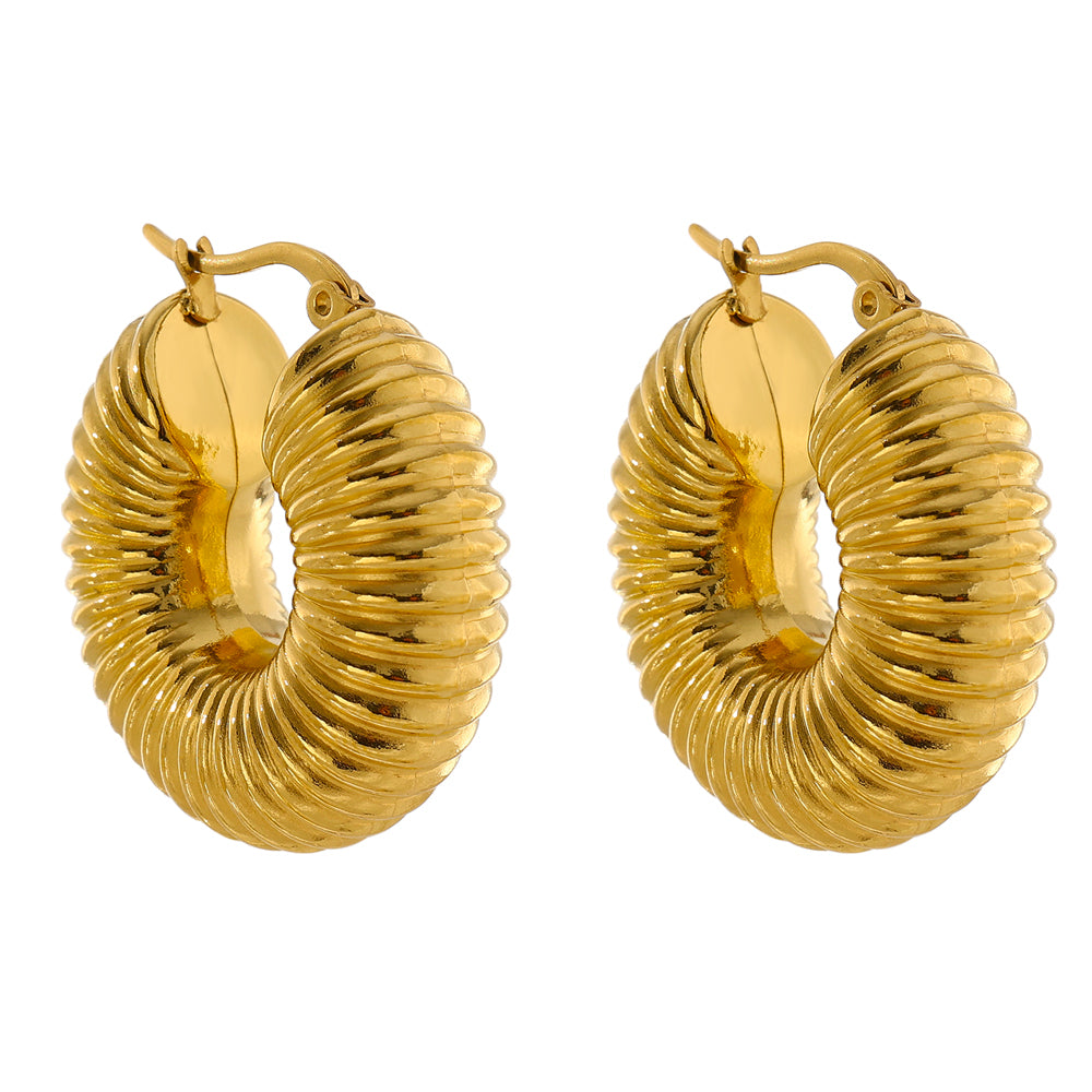 Brinco Argola Caracol Banhado a Ouro 18K