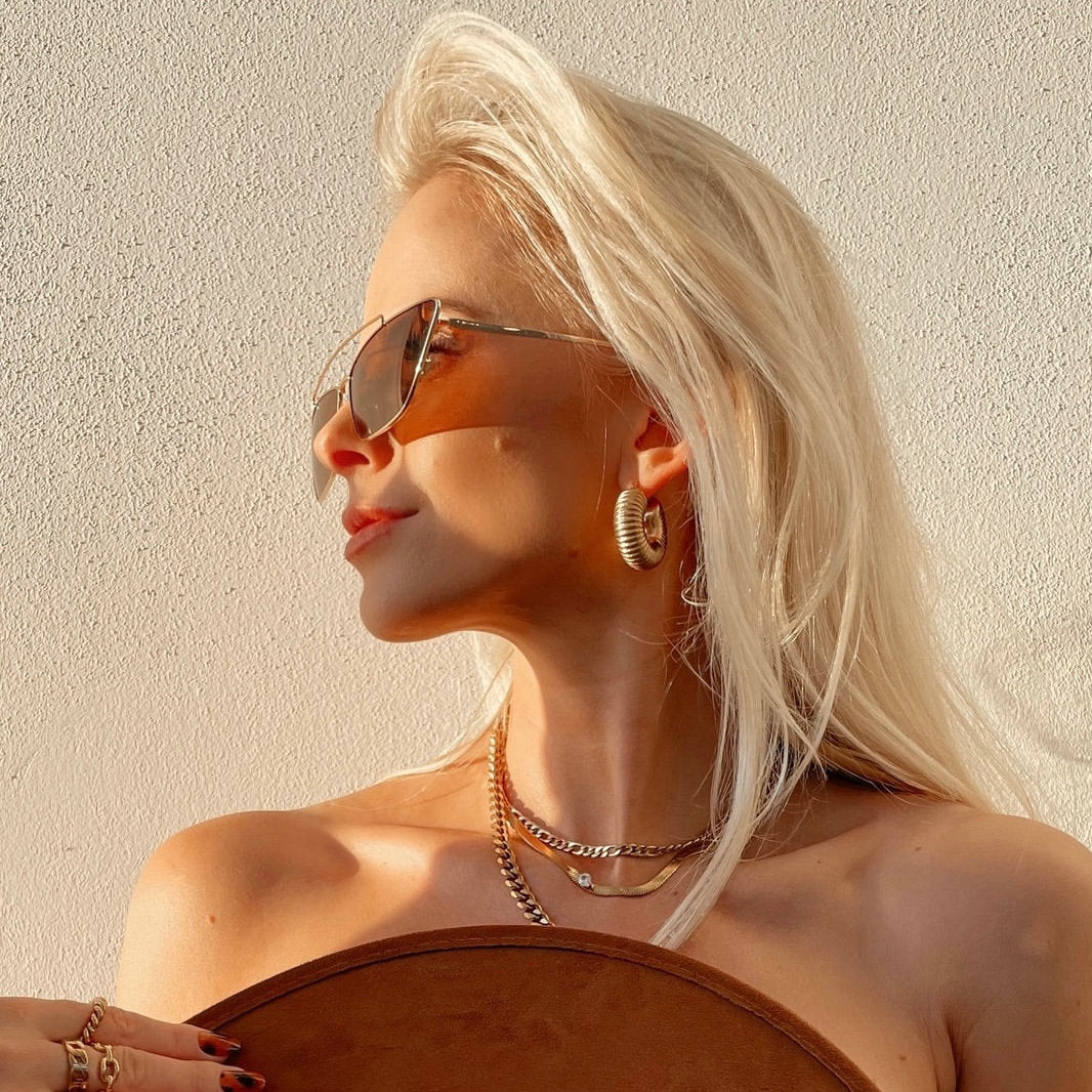 Brinco Argola Caracol Banhado a Ouro 18K