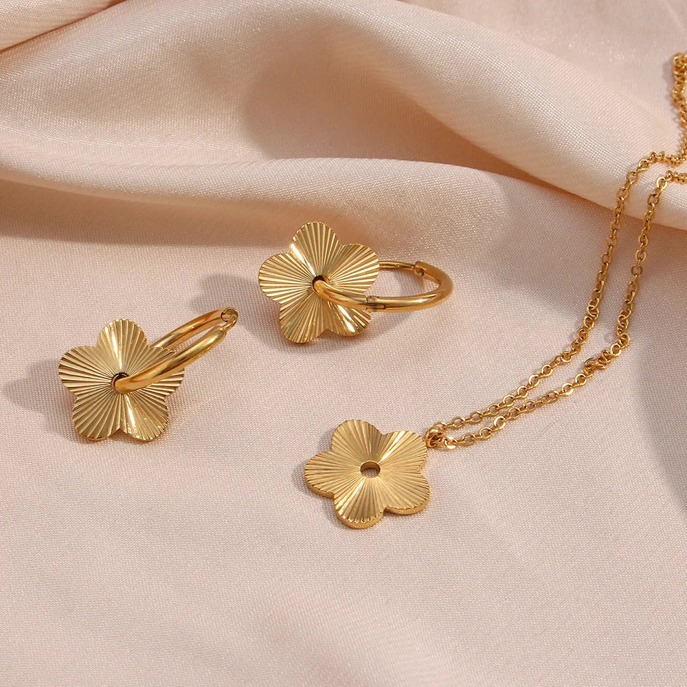 Conjunto 3 Peças Riscos Banhado a Ouro 18K