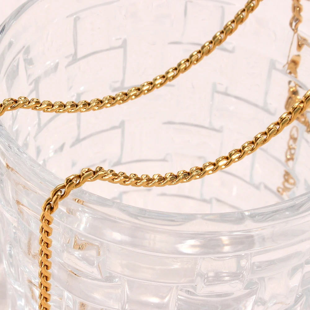 Colar Anelise Trama média Banhado a Ouro 18K