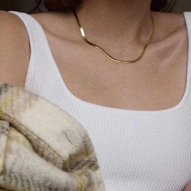 Colar Malha Banhado a Ouro 18K