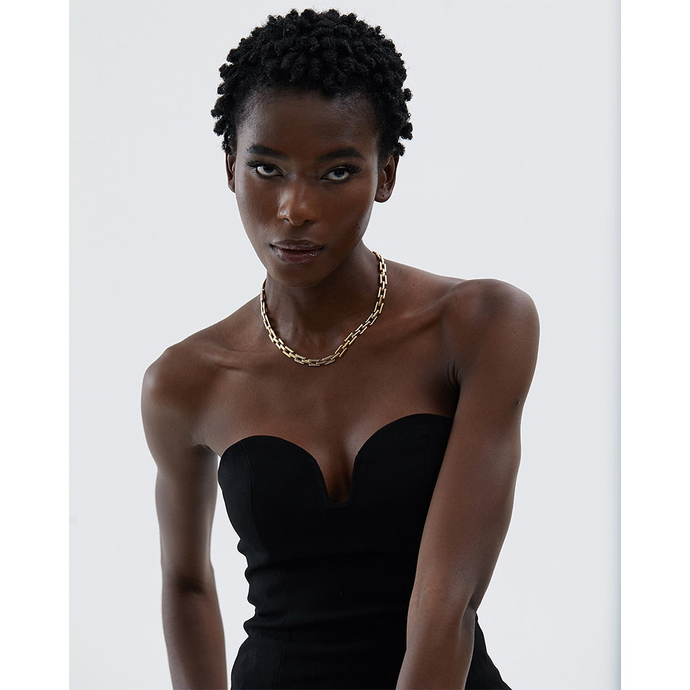 Colar Elegante Elos Banhado a Ouro 18k