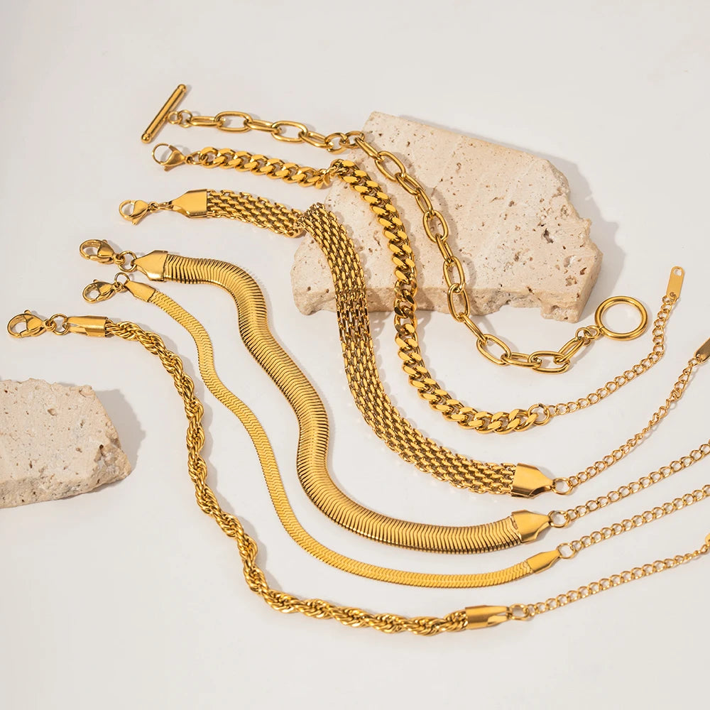 Pulseiras Modelos Variados Banhado a Ouro 18k