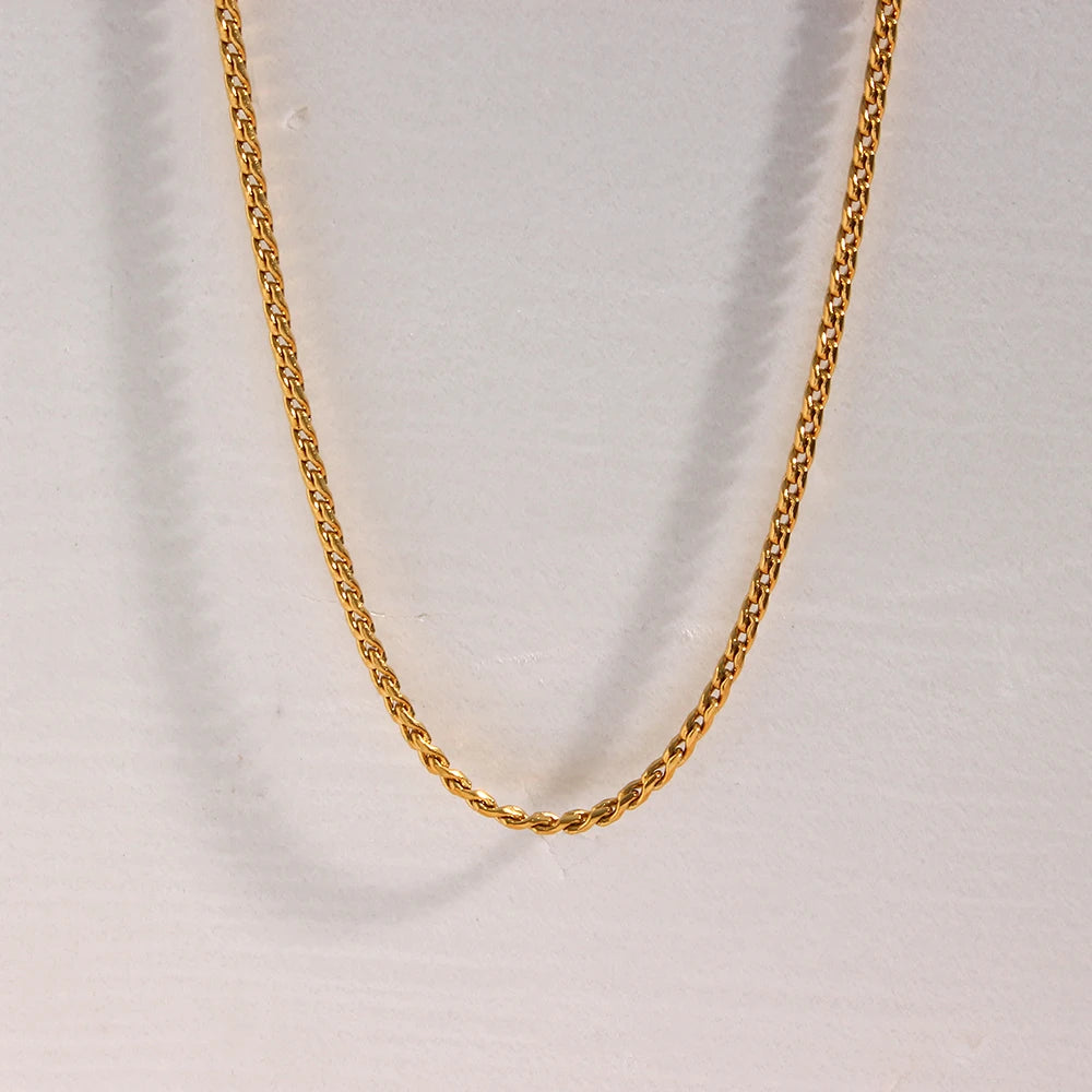 Colar Anelise Trama média Banhado a Ouro 18K