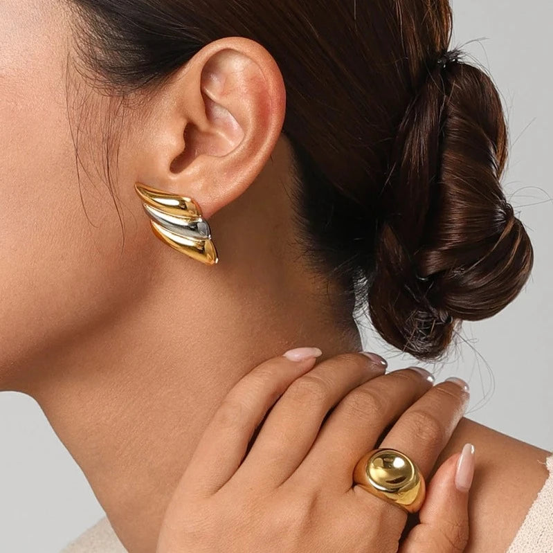 Brinco Asas de Anjo Maximalista com Mix de Banhos