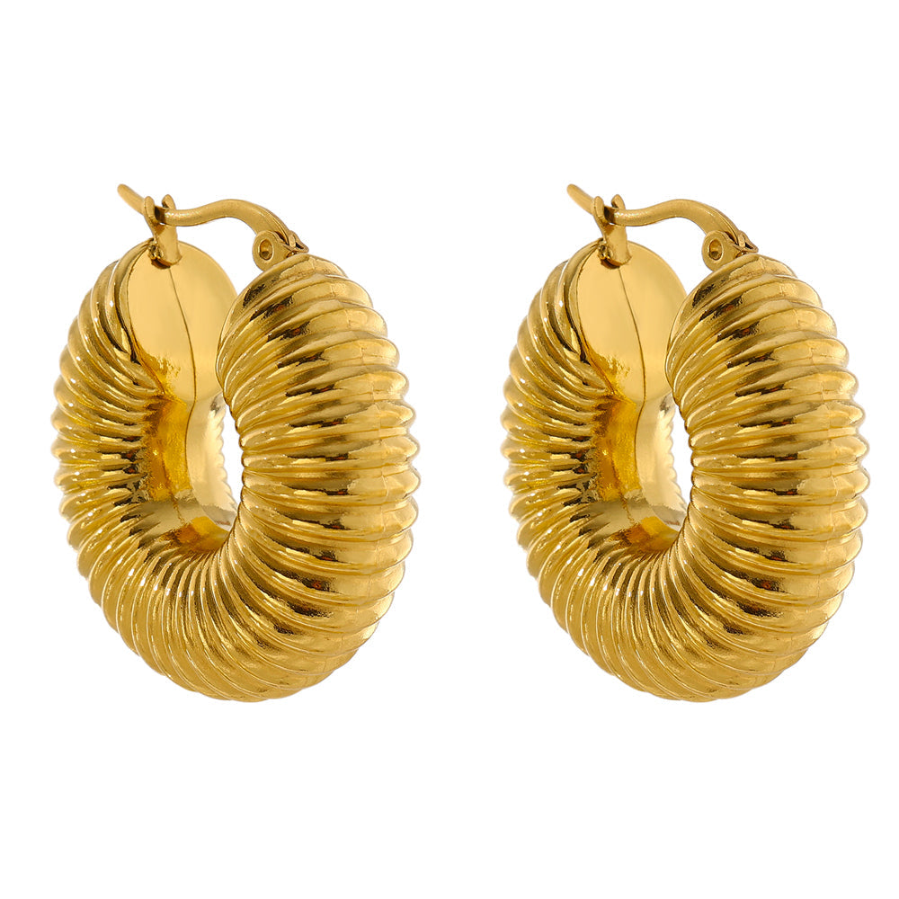 Brinco Argola Caracol Banhado a Ouro 18K | Coleção Capri