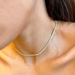 Choker Riviera com Zircônias Banhado a Ouro 14K | Coleção Capri