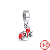 Berloque Charm Life em Prata 925 Lambreta Moto Vermelha