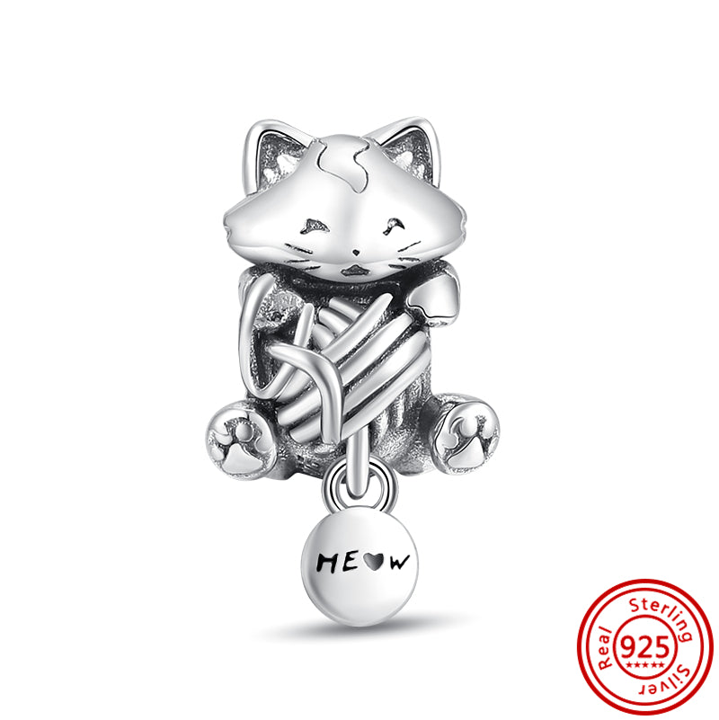 Berloque Charm Life em Prata 925 Amo meu Pet Meow