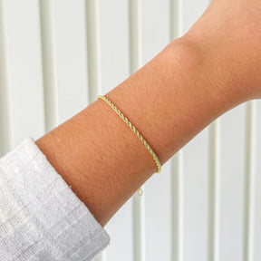 Pulseira Delicada Fio Baiano Banhada a Ouro 18K