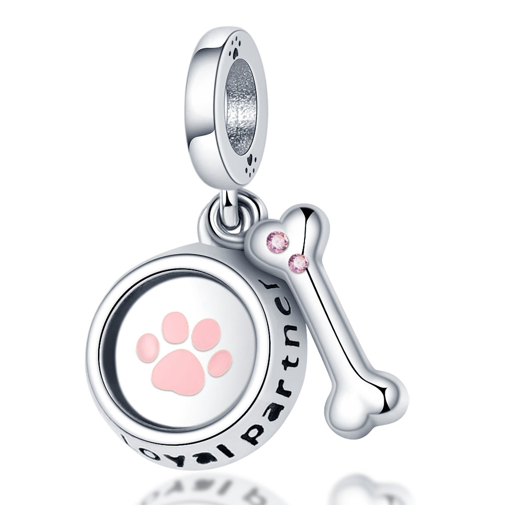 Berloque Charm Life em Prata 925 Amo meu Pet Dog