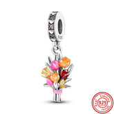 Berloque Charm Life em Prata 925 Buquê de Flores