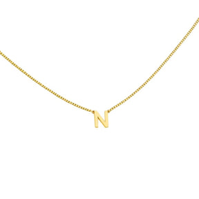 Colar de Letra Delicado Personalizado Banhado a Ouro 18K