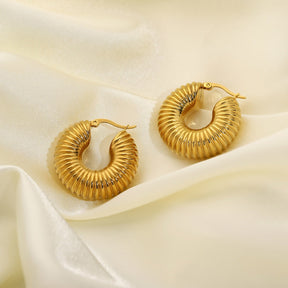 Brinco Argola Caracol Banhado a Ouro 18K | Coleção Capri