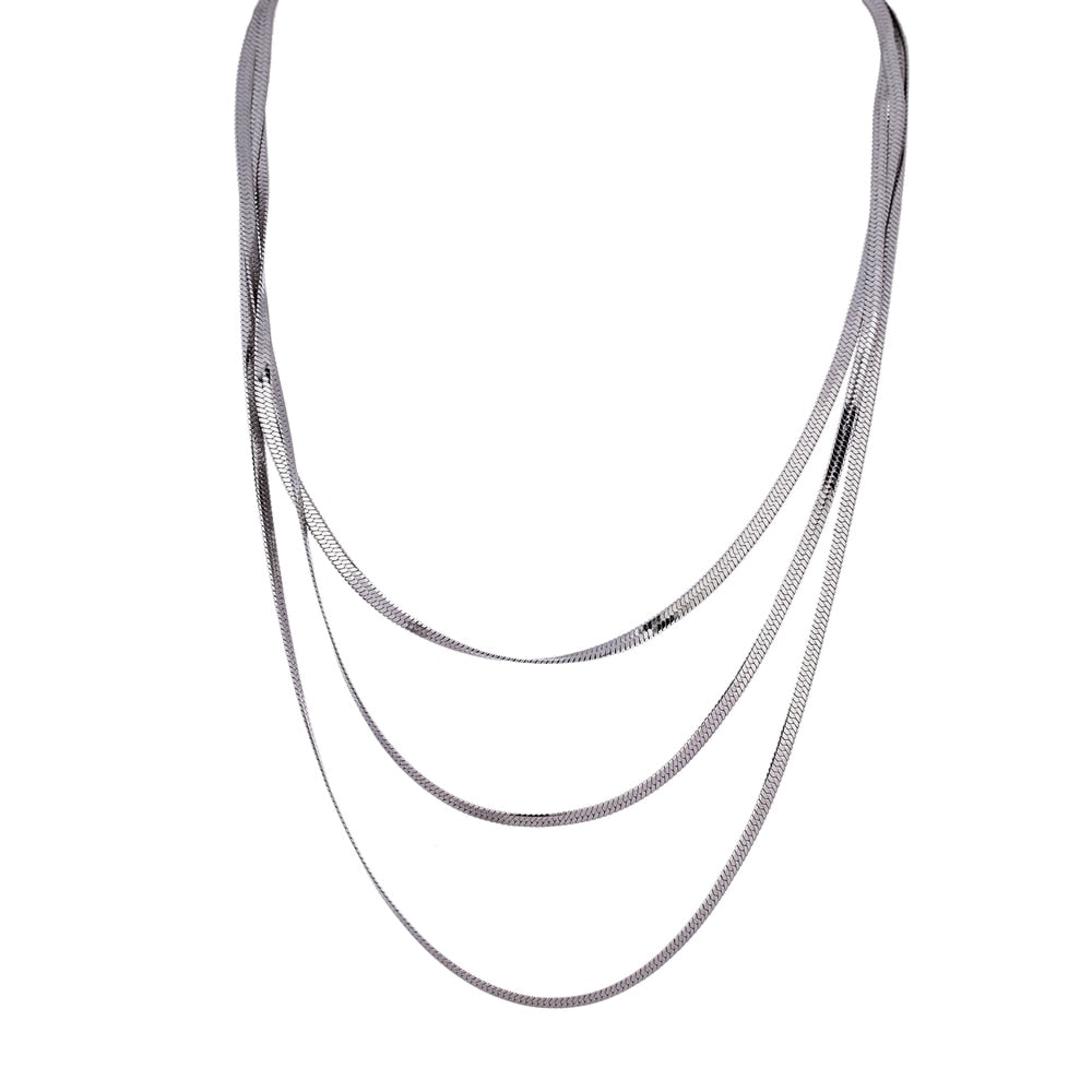 Colar de Malha Triplo Banhado a Ouro 18K