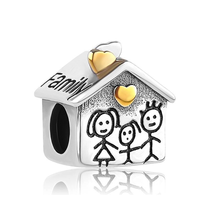 Berloque Charm Life em Prata 925 Family Nosso Lar