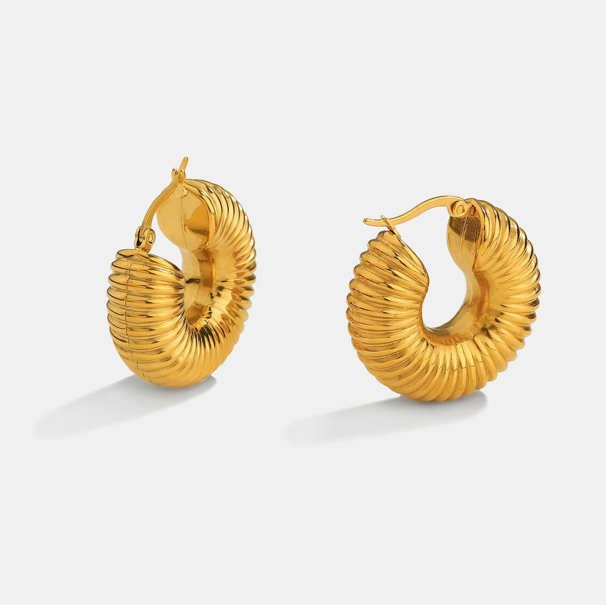 Brinco Argola Caracol Banhado a Ouro 18K | Coleção Firenze