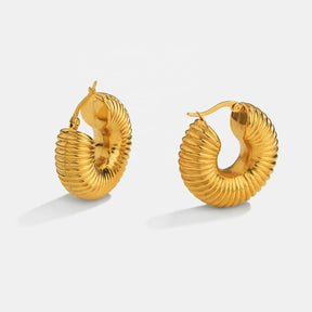 Brinco Argola Caracol Banhado a Ouro 18K | Coleção Firenze