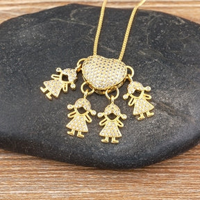 Colar Amor de Mãe Banhado a Ouro 18k - 1 a 5 pingentes - Dona bacana