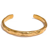 Pulseira Bracelete Orgânica Banhado a Ouro 18K | Coleção Firenze