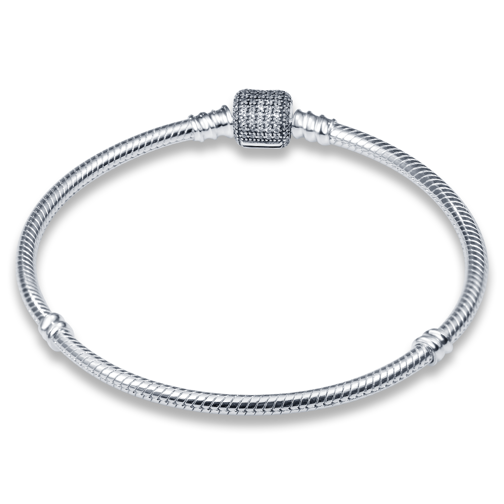 Pulseira para Berloque em Prata 925 - Bracelete Brilho