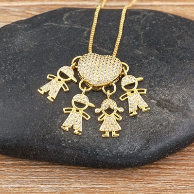 Colar Amor de Mãe Banhado a Ouro 18k - 1 a 5 pingentes - Dona bacana