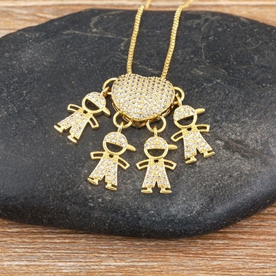 Colar Amor de Mãe Banhado a Ouro 18k - 1 a 5 pingentes - Dona bacana