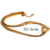 Colar Corrente Coração Banhado a Ouro 18K