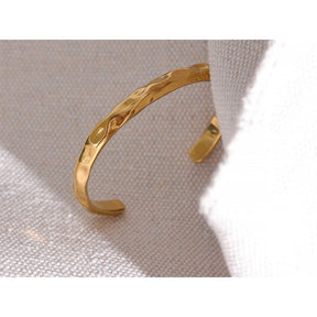 Pulseira Bracelete Orgânica Banhado a Ouro 18K | Coleção Firenze