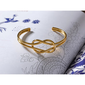 Pulseira Bracelete Nó Banhada a Ouro 18K | Coleção Firenze