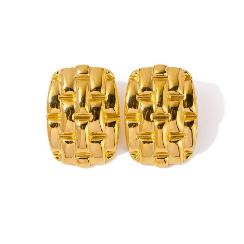 Brinco Tijolinhos Banhado a Ouro 18K