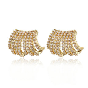 Brinco Ear Hook 8 Filetes Cravejado com Zircônias