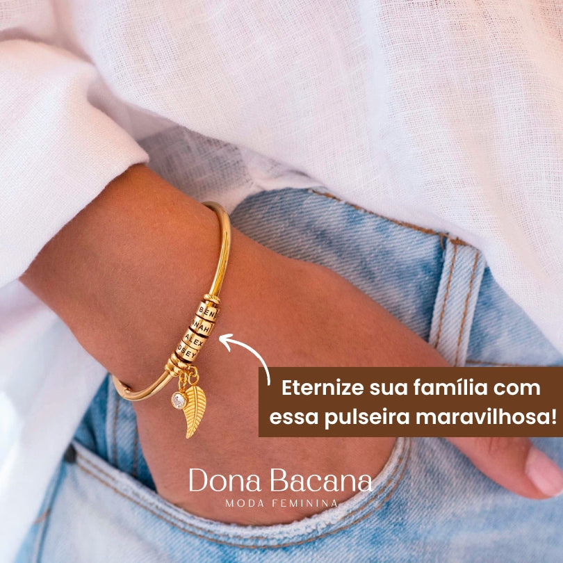 Pulseira Amor de Família - Nomes Personalizados