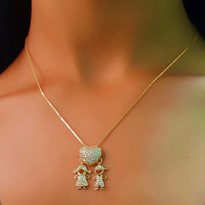 Colar Amor de Mãe Banhado a Ouro 18k - 1 a 5 pingentes - Dona bacana