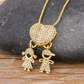 Colar Amor de Mãe Banhado a Ouro 18k - 1 a 5 pingentes - Dona bacana