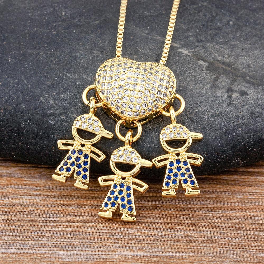 Colar Amor de Mãe - Banhado a Ouro 18k + Zircônias Coloridas - Dona bacana