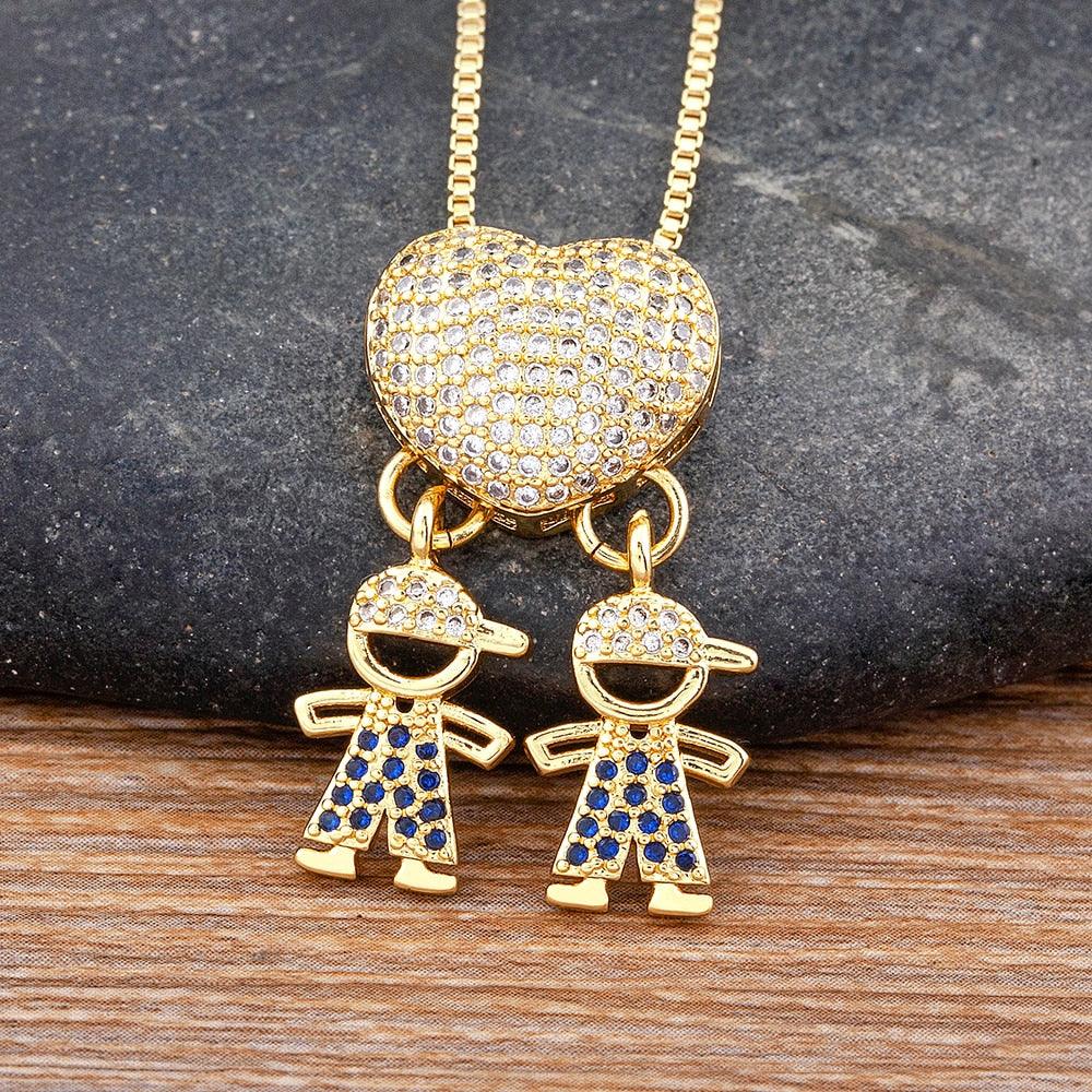 Colar Amor de Mãe - Banhado a Ouro 18k + Zircônias Coloridas - Dona bacana