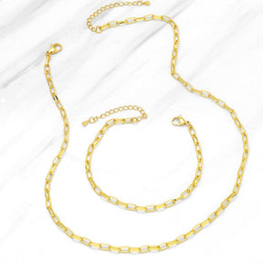 Colar e Pulseira - Banhada Ouro 18k - Dona bacana