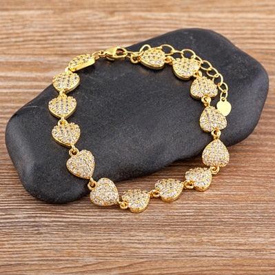 Pulseira Cravejado com Zircônia Folheado a Ouro 18K - Dona bacana